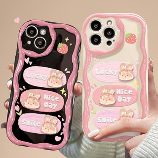 Ốp lưng iphone cạnh sóng nổi Thỏ hồng lucky dành cho ip 6/7/8/plus/x/xr/xs/11/12/13/14/15/16/pro max - xx1033