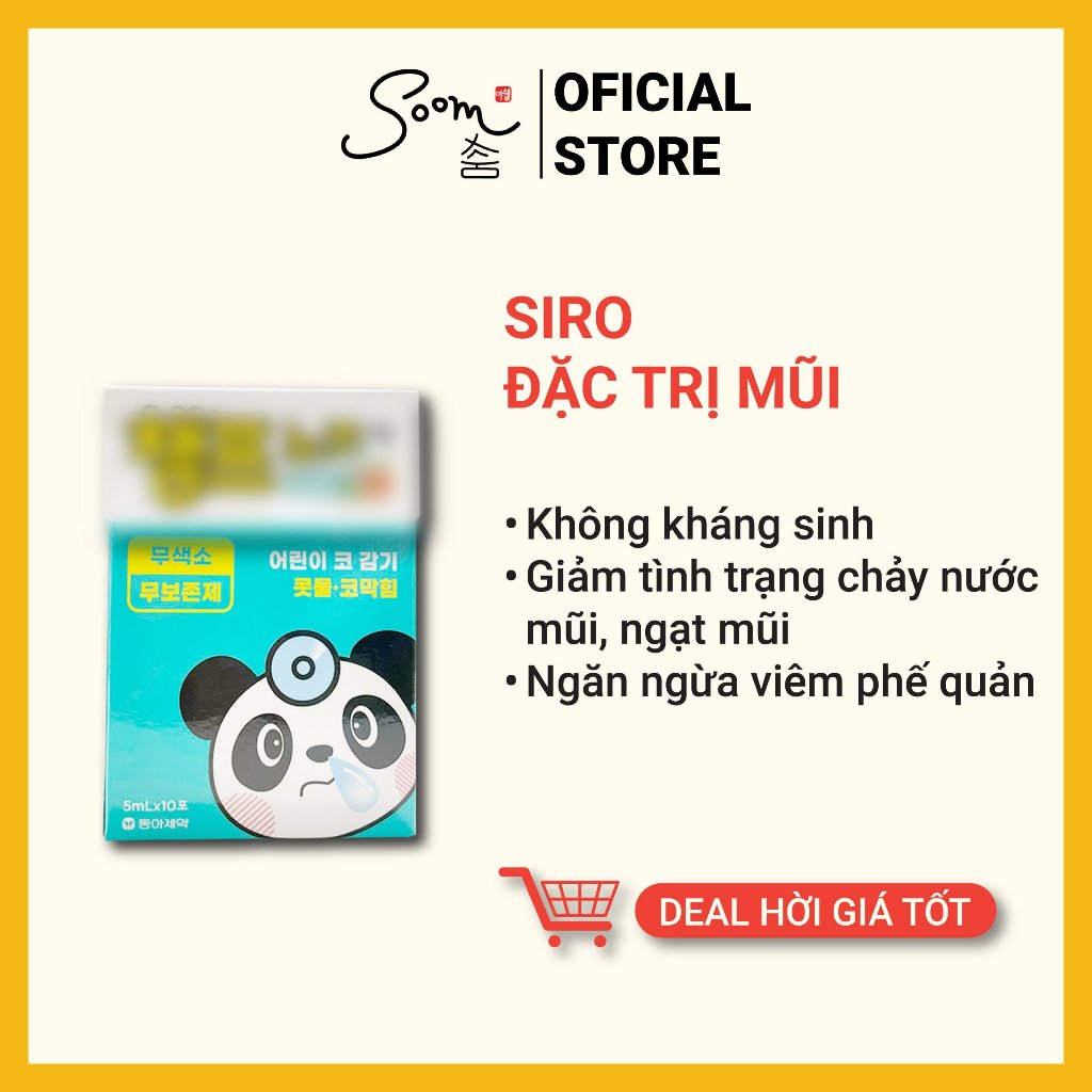 Siro giảm sổ mũi cho bé CHÍNH HÃNG Hàn Quốc hộp 10 túi x5ml cho bé từ 2 ...