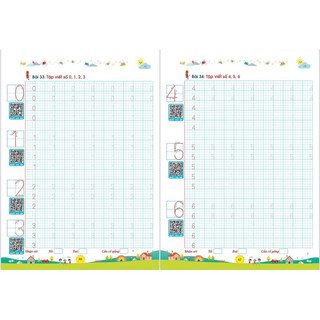 Sách- Bé Tập Luyện Viết Tô Chữ Và Số To Dành Cho Bé Từ 5 6 Tuổi Chuẩn Bị Vào Lớp 1 Có Mã QR 48 Trang
