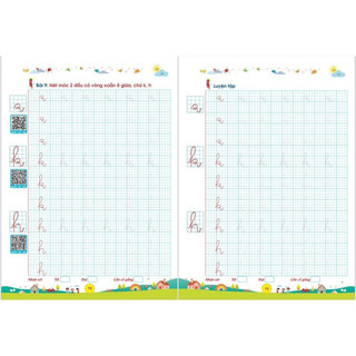 Sách- Bé Tập Luyện Viết Tô Chữ Và Số To Dành Cho Bé Từ 5 6 Tuổi Chuẩn Bị Vào Lớp 1 Có Mã QR 48 Trang