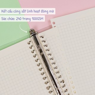 KLONG Binder - Sổ còng caro / line A4 100 tờ 100/76; Ô lưới / kẻ ngang nét đứt kẹp bìa còng sắt; MS: 522 - MS: 523 ♥