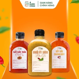 Combo 2 chai sốt gỏi Thái và chai muối chấm ớt xiêm đặc sản