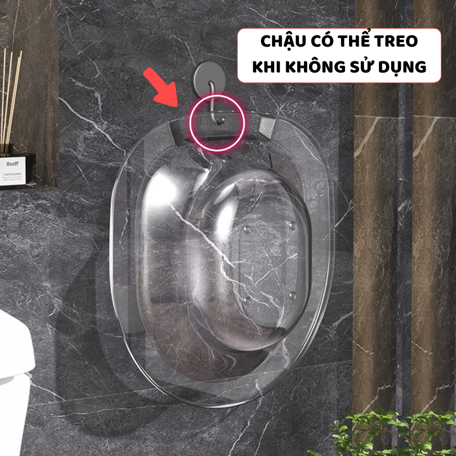 Chậu Xông Hơi ENODA HOME Chậu Nhựa Ngâm Rửa Cho Phụ Nữ Sau Sinh Kèm Bộ Vòi Sịt Rửa An Toàn, Sạch Sẽ C050