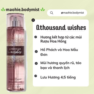 Xịt Body mist A Thousand Wishes xịt thơm toàn thân - xit body chiết 10ml,30ml - maohie.bodymist