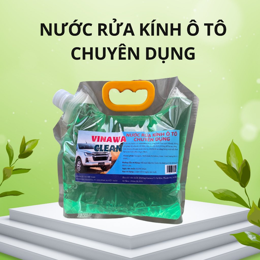 [CAN 5L] NƯỚC RỬA KÍNH Ô TÔ CHUYÊN DỤNG VINAWA 5L CHÍNH HÃNG