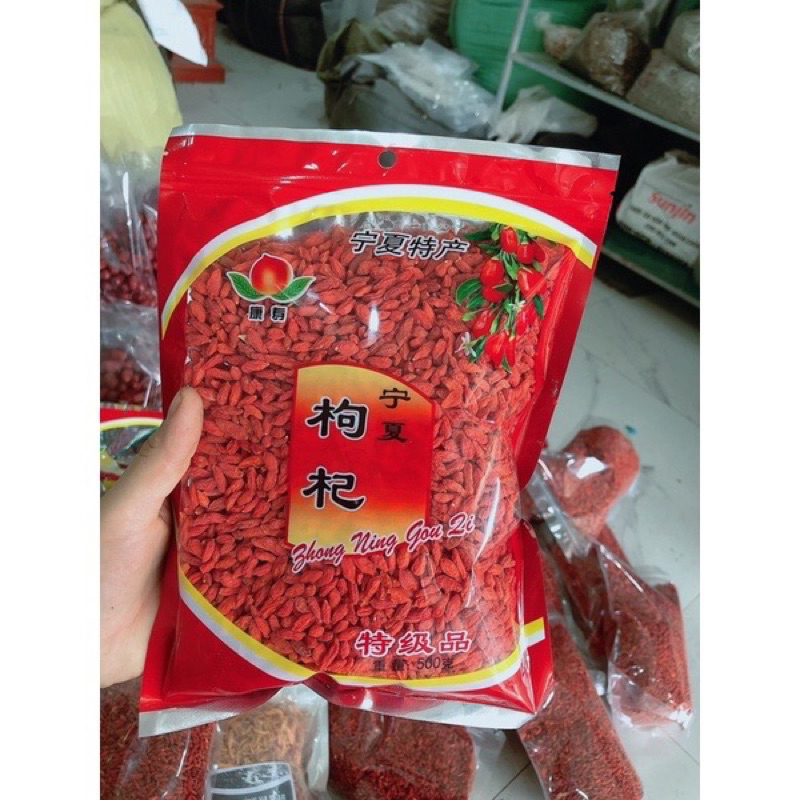 500GR Kỷ Tử Gói ( Hạt TO, ĐẸP Loại 1 ), Kỷ Tử Ninh Hạ, Kỷ Tử Ngọt ( Câu Kỷ Tử )