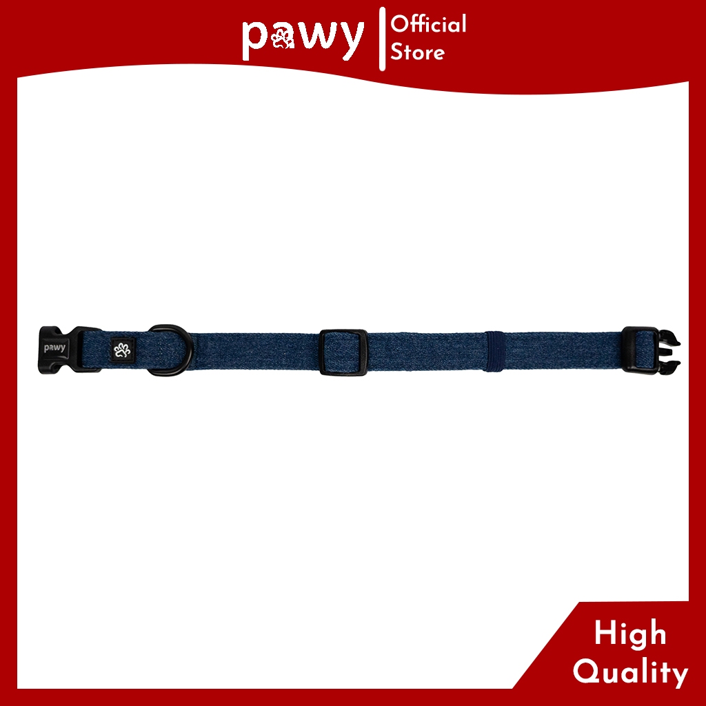 Ảnh Vòng Cổ Chó Pawy - Denim Dark Blue - Dog Collar - Vòng Cổ Cho Mèo 1