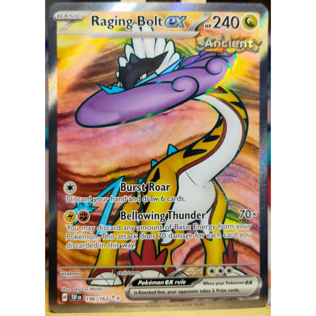 [KW2 Pokemon] [EN] Thẻ Pokemon Raging Bolt ex - 196/162 - Full Art ...
