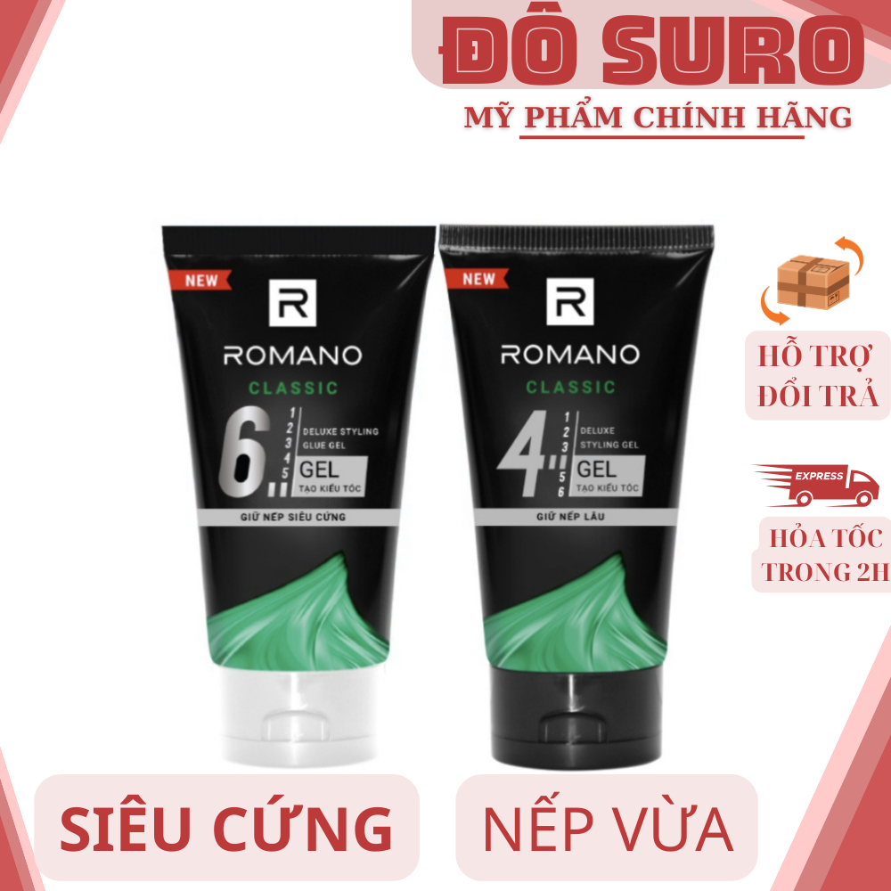 Gel Vuốt Tóc Romano Classic 150G