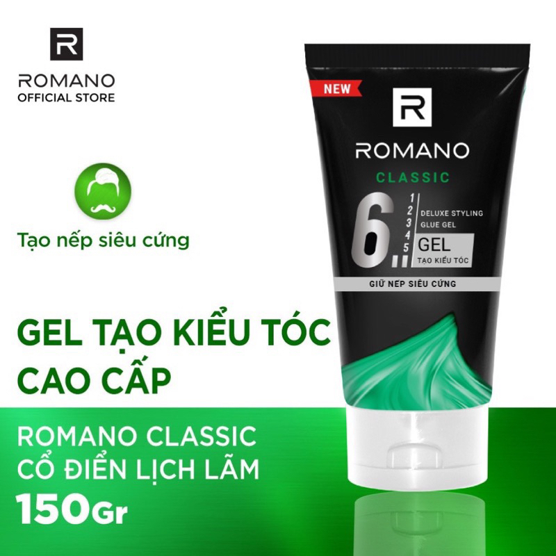 Gel Vuốt Tóc Romano Classic 150G