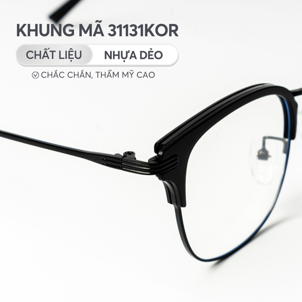 Ảnh Gọng kính mắt nam nữ LILYEYEWEAR chất liệu nhựa cao cấp phối kim loại chắc chắn màu sắc và kiểu dáng thời trang 31131KOR 4
