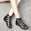 Giày sandal chiến binh nữ da xương cá basic sang trọng 4cm, giày dây LAL90- Laylalay.n