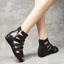 Giày sandal chiến binh nữ da xương cá basic sang trọng 4cm, giày dây LAL90- Laylalay.n