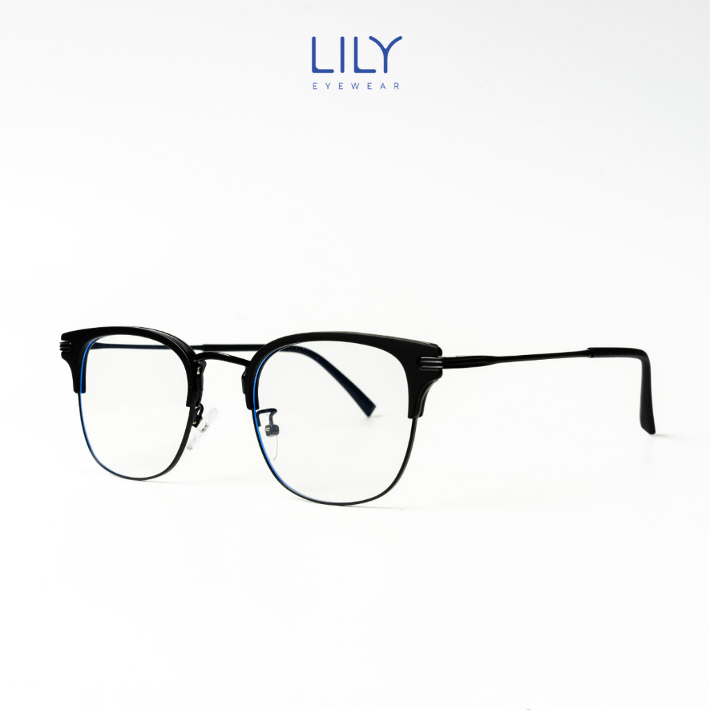 Ảnh Gọng kính mắt nam nữ LILYEYEWEAR chất liệu nhựa cao cấp phối kim loại chắc chắn màu sắc và kiểu dáng thời trang 31131KOR 2