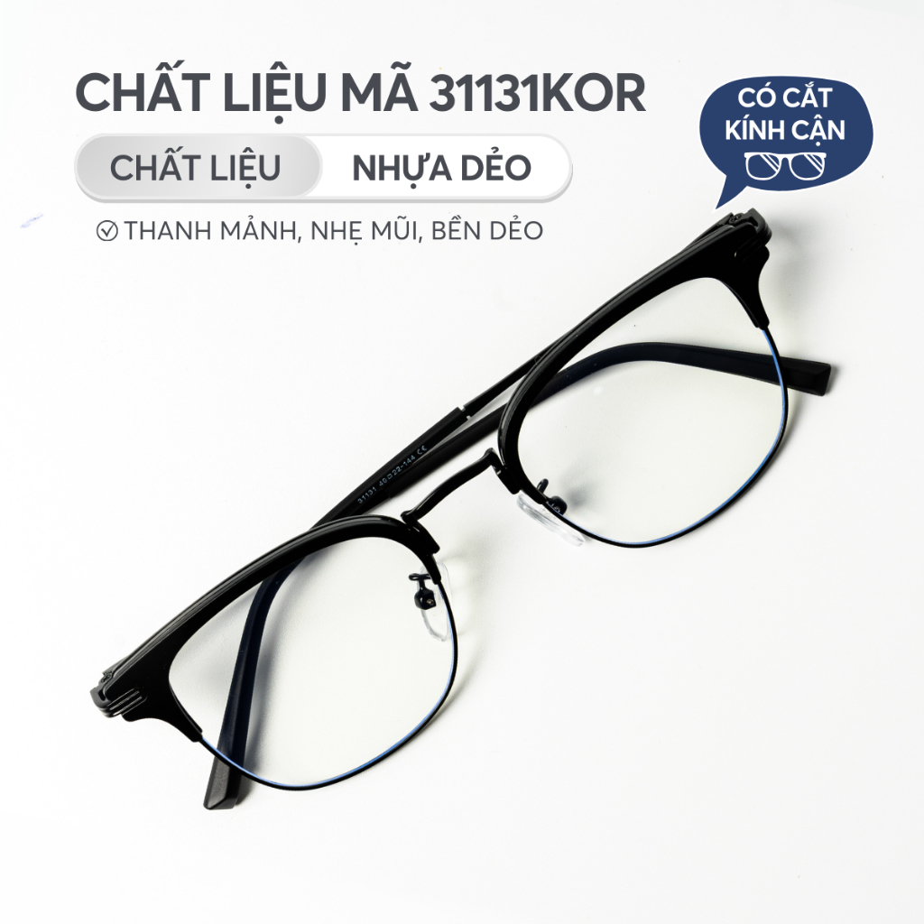 Ảnh Gọng kính mắt nam nữ LILYEYEWEAR chất liệu nhựa cao cấp phối kim loại chắc chắn màu sắc và kiểu dáng thời trang 31131KOR 3