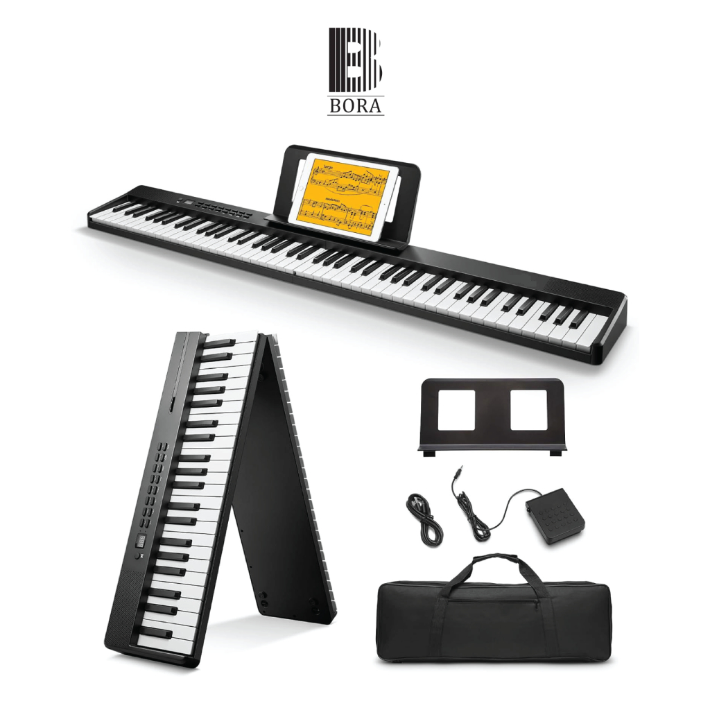 Đàn piano điện gấp gọn, Digital Foldable Piano - Bora New BR66 - Black ...