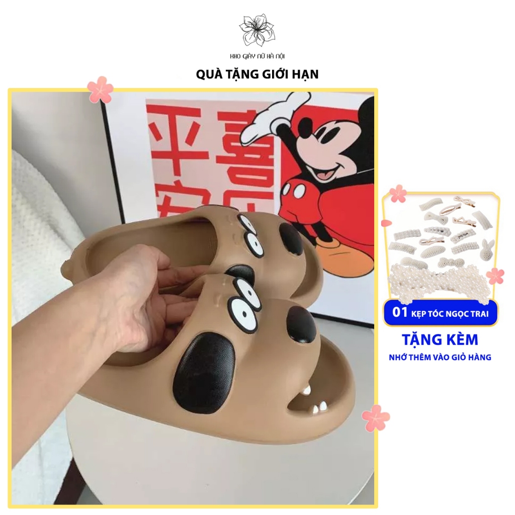 [Ảnh thật chụp tại shop] Dép hình chó con siêu dễ thương có thể đi trong nhà hoặc ra ngoài tiện lợi đáng yêu D02