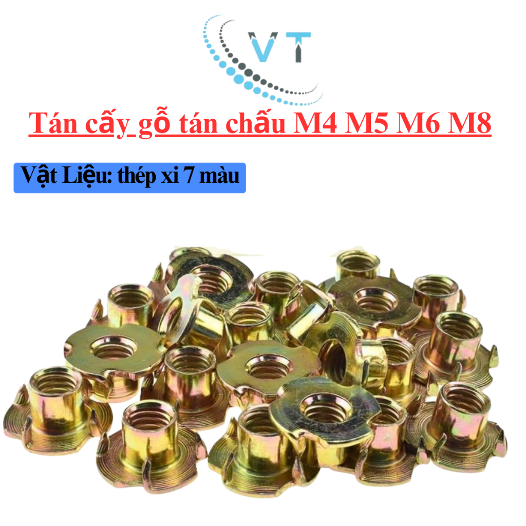 Tán cấy gỗ tán chấu M4 M5 M6 M8