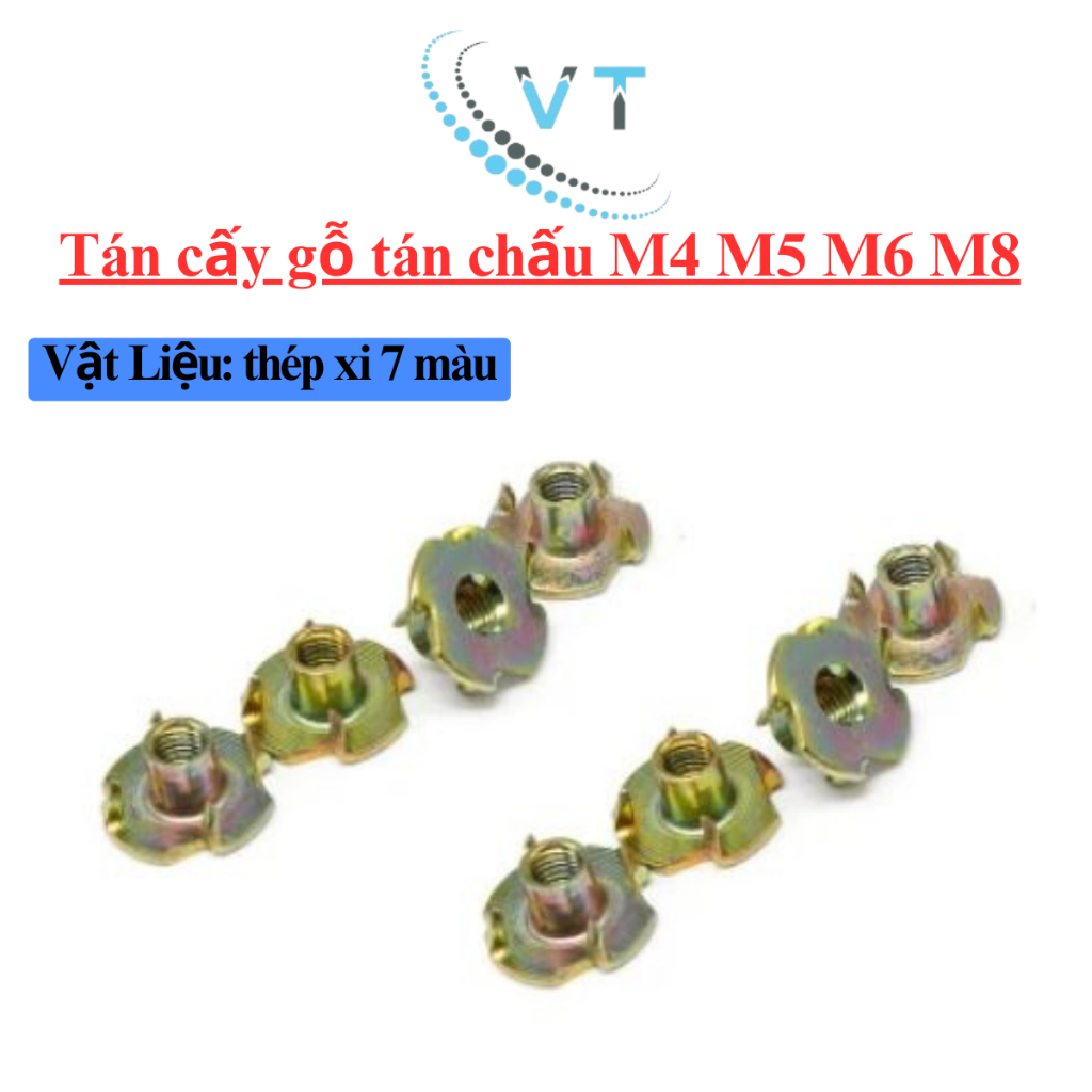 Tán cấy gỗ tán chấu M4 M5 M6 M8