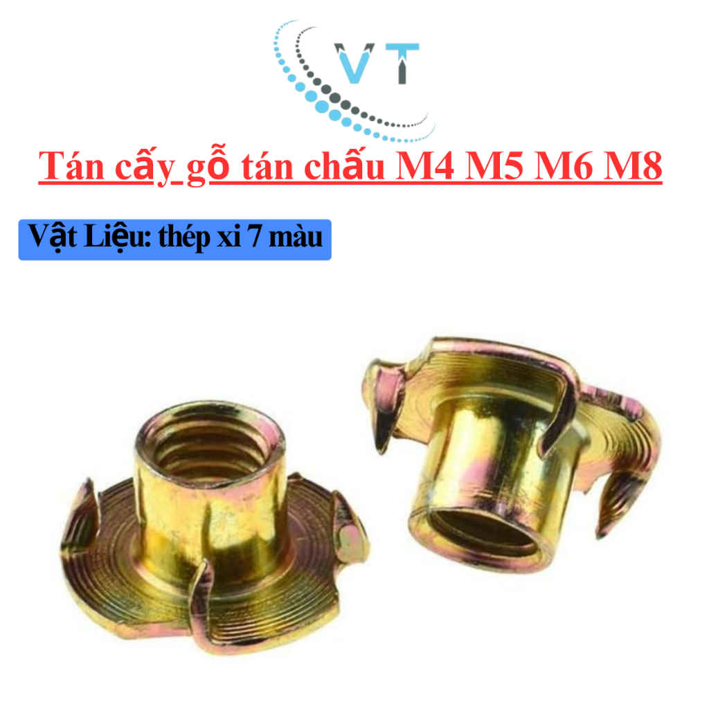 Tán cấy gỗ tán chấu M4 M5 M6 M8