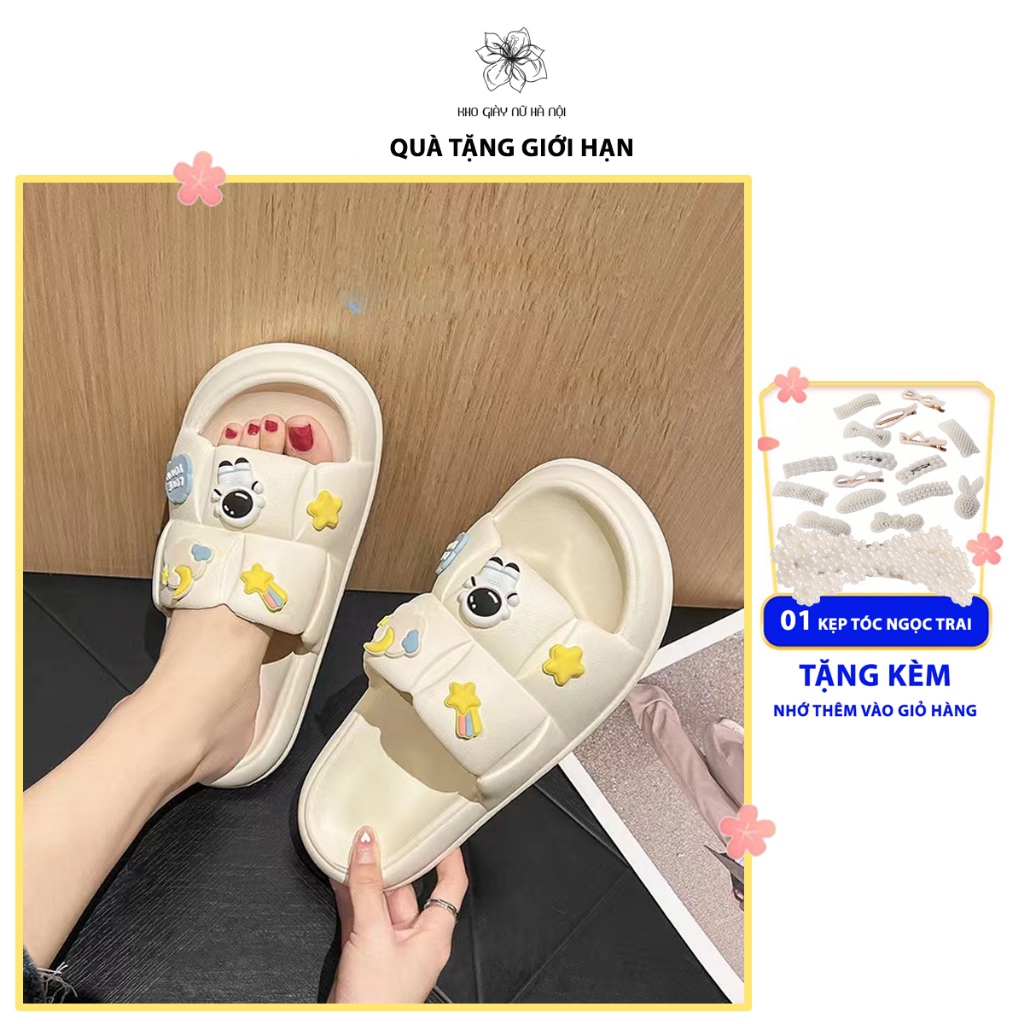 Dép CHAO quai ngang gắn sticker Phi hành gia chống trơn trượt