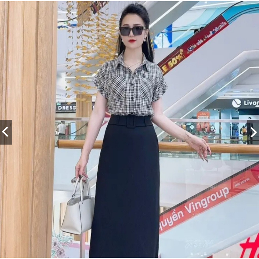 Chân Váy Chữ A Dáng Dài 80cm Hách Dáng Che Khuyết Điểm Cho Các Nàng_SHOPNGOCTRANG19_Thời Trang Nữ 2024_CV61