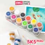 Bộ Màu Nước Hũ 15ml CHÍNH HÃNG DELI tô màu vẽ tranh custom màu tươi sáng che phủ tốt