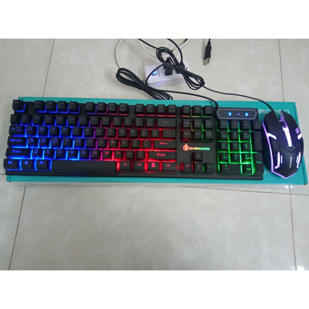 Bàn phím chuột led chơi game giả cơ Zornwee Shipado FV Q58 cổng USB ...