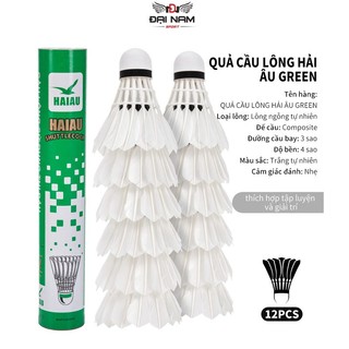 Ống Cầu Lông Hải Âu Xanh Lá 6-12 Quả Chất Liệu Lông Ngỗng Tự Nhiên Hàng Chính Hãng