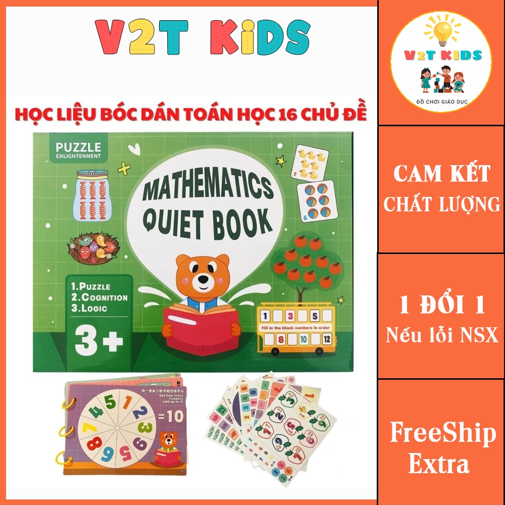 Học liệu bóc dán Montessori Toán học
