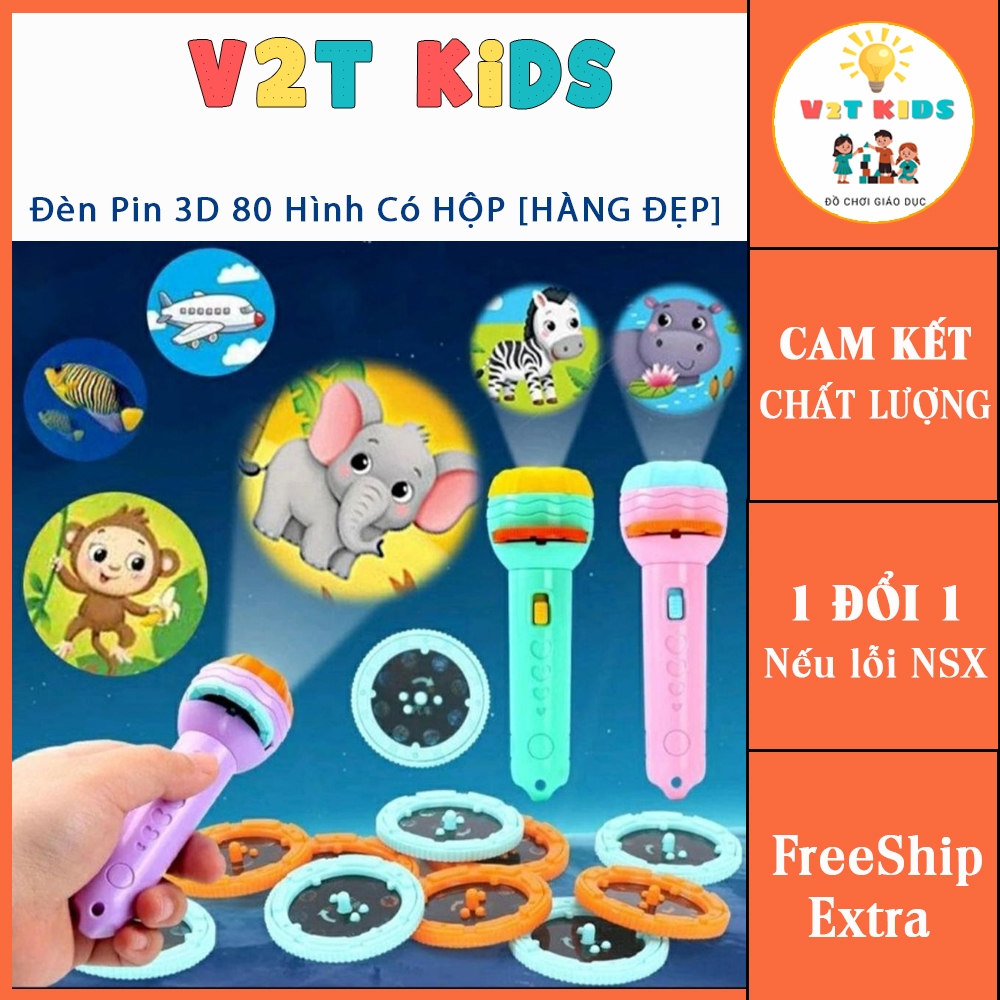 Đèn pin chiếu hình 3D cho bé