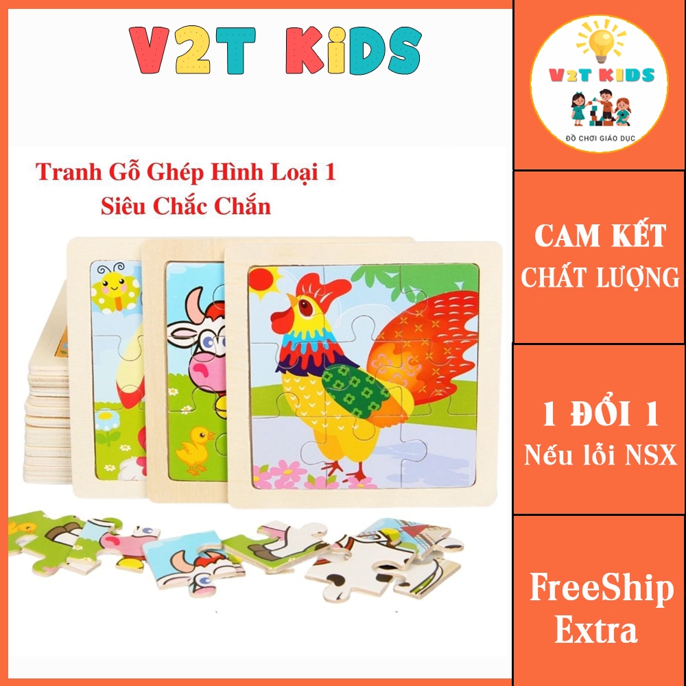 Tranh gỗ xếp hình 9 miếng