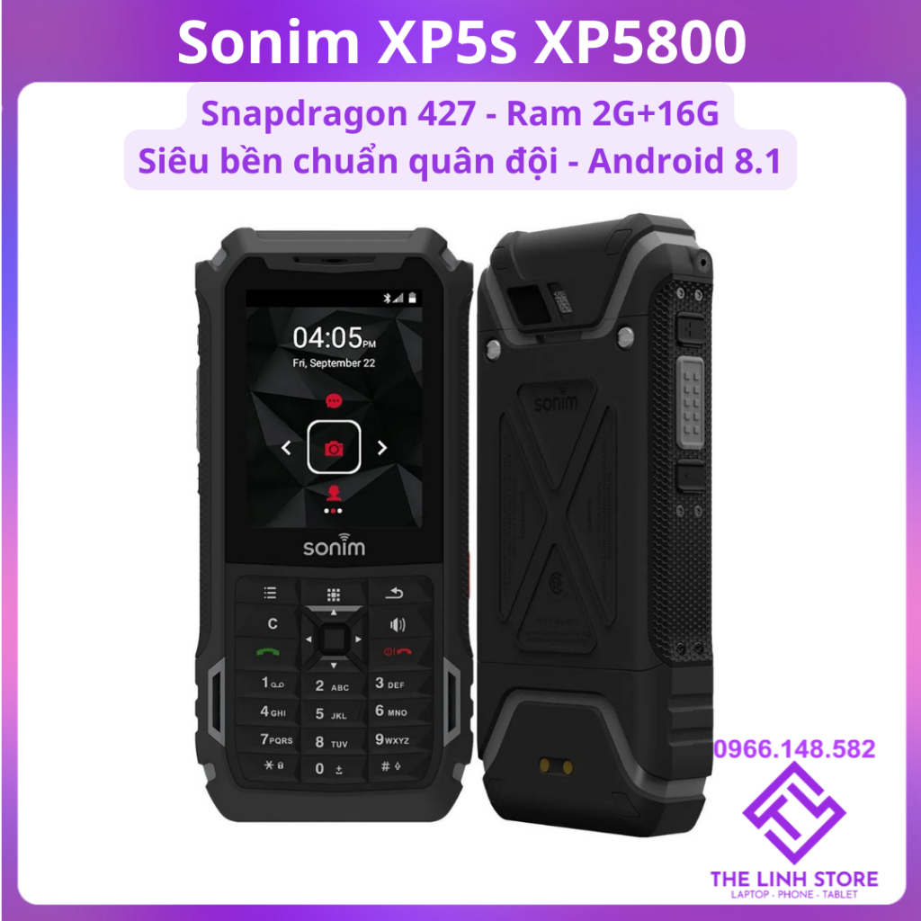 Điện thoại Sonim XP5s XP5800 siêu bền - Snapdragon 427 Android 8.1 ...