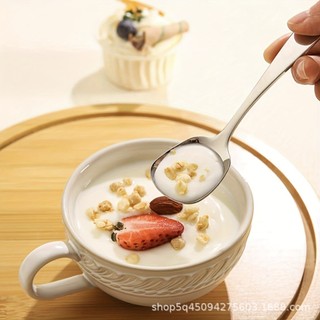 Combo 5 muỗng vuông lớn đáy vuông  ăn cơm ăn súp  loại trung inox 304 có 2 màu vàng và bạc