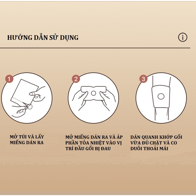 Giảm đau khớp gối do thoái hóa, gai xương, viêm khớp, chấn thương... miếng dán nhiệt thảo dược