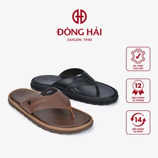 Dép Nam Đông Hải Da Bò Quai Kẹp Xỏ Ngón Êm Ái - D3224