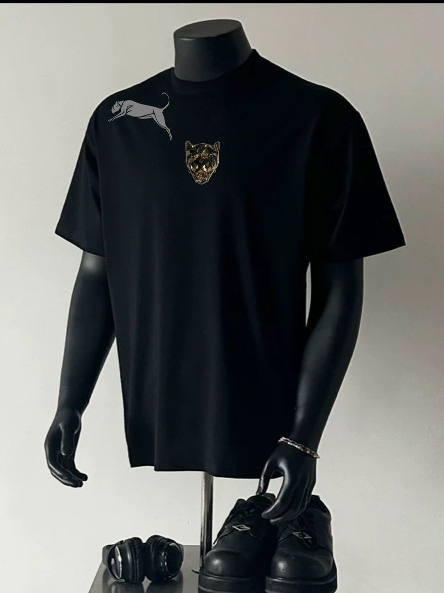 Áo thun Stee Cổ tròn CON BÁO PANTHER ICVCVNI Unisex