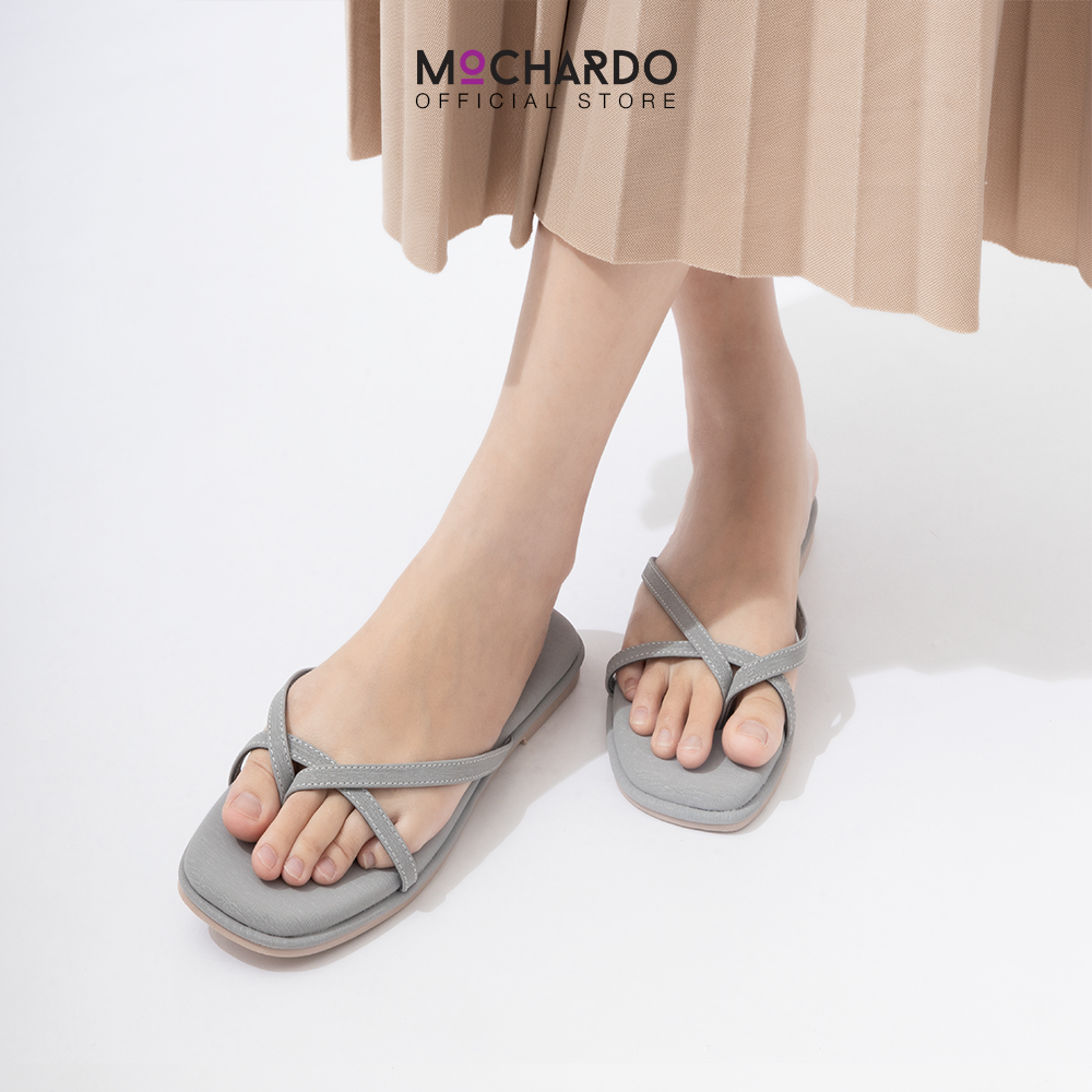 Dép Bệt Nữ Đế Bằng MOCHARDO Phối Quai Dây Mảnh Xỏ Ngón