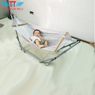 Võng xếp em bé Tín Thành Phát  an toàn, êm ái, gấp gọn tiện lợi, khung chắc chắn, dễ dàng di chuyển