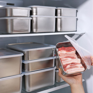 Hộp Inox Đựng Thực Phẩm Chữ Nhật Nắp Nhựa (Nhỏ/ Lớn)