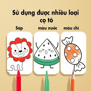 Tranh Tập Tô Màu Dán Tường 3M Cho Bé, Có Thể Cắt Hình Dán Làm Kỉ Niệm, Keo Đặc Biệt Có Sẵn Mặt Sau Của Giấy 89017