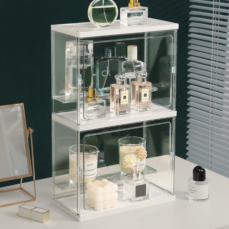 Hộp Đựng Nước Hoa ENODA HOME, Hộp Trưng Bày Nước Hoa Trong Suốt Có Thể Xếp Chồng, Chống Bụi Hiệu Quả HTS001