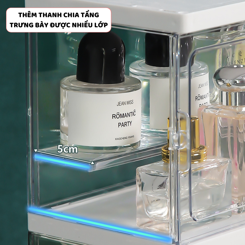 Hộp Đựng Nước Hoa ENODA HOME, Hộp Trưng Bày Nước Hoa Trong Suốt Có Thể Xếp Chồng, Chống Bụi Hiệu Quả HTS001
