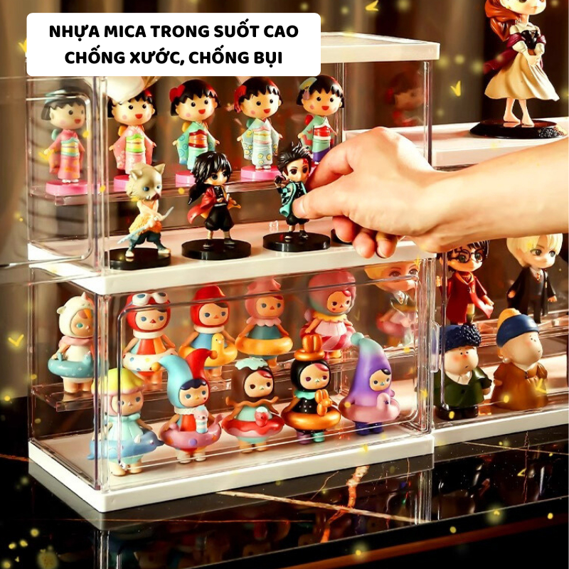 Hộp Trưng Bày Lego ENODA HOME, Hộp Trong Suốt Đựng Đồ Chơi Nhiều Tầng, Tủ Bảo Quản Mô Hình HTS001