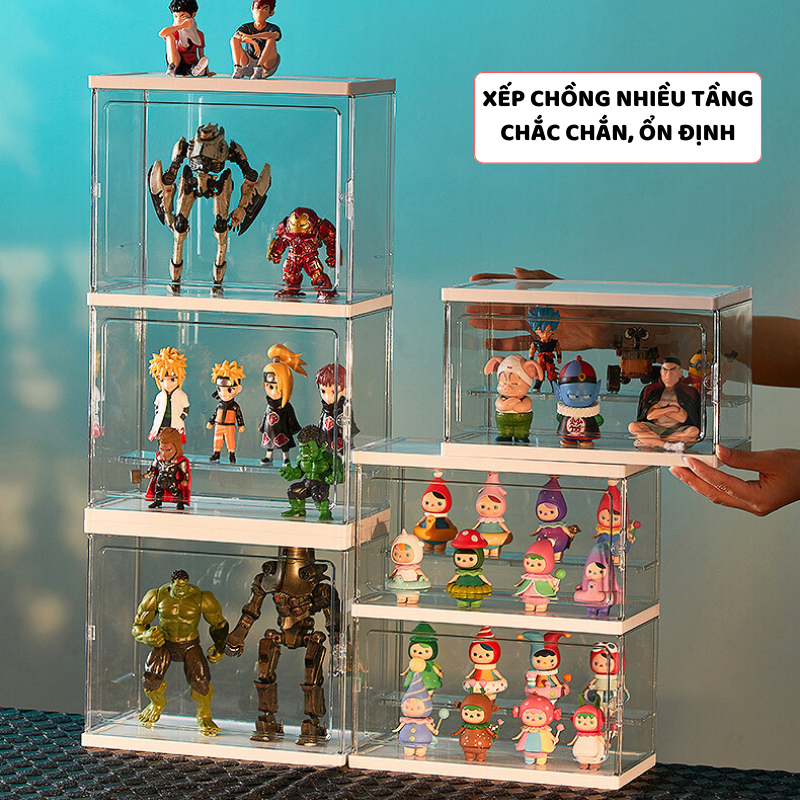 Hộp Trưng Bày Lego ENODA HOME, Hộp Trong Suốt Đựng Đồ Chơi Nhiều Tầng, Tủ Bảo Quản Mô Hình HTS001