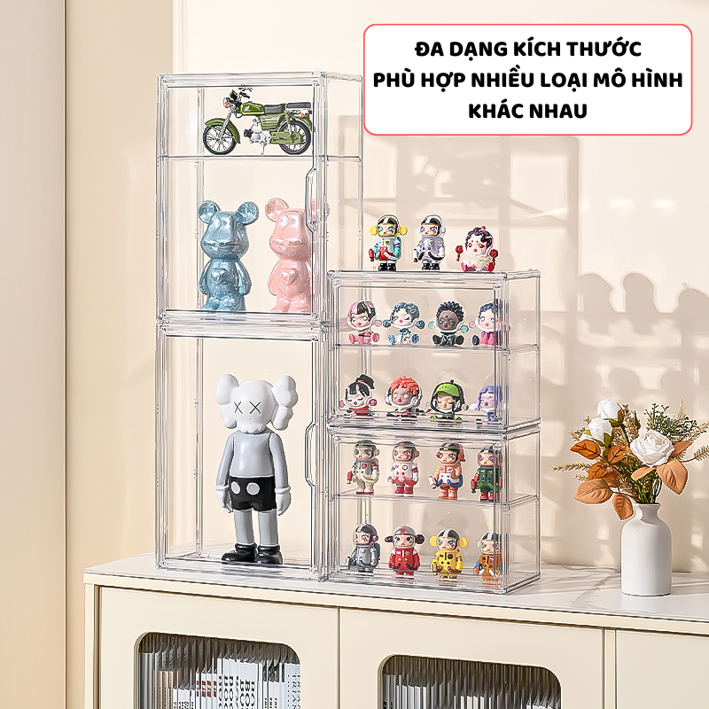Hộp Trưng Bày Đồ Chơi ENODA HOME, Hộp Bảo Quản Đồ Chơi Trong Suốt, Chống Bám Bụi HTS021