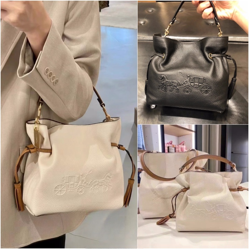 COACH Mới CA164 CA165 CA213 Túi phúc lợi ANDY TOTE Dây rút xô Túi chéo ...