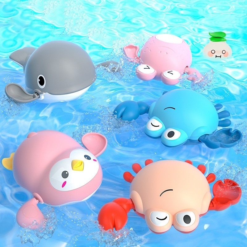 Đồ chơi nhà tắm cho bé, rùa bơi trong nước thả bồn tắm, bể bơi cho bé vịt, cá, heo, cua, thỏ, rùa bơi... 89004