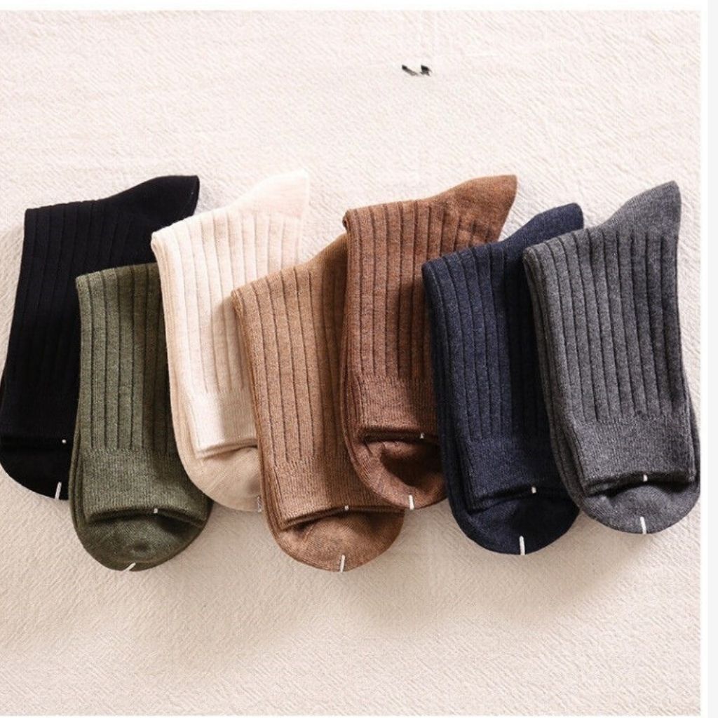 Tất cổ cao nam cotton gân tăm - Vớ nam công sở, kháng khuẩn co dãn thoải mái ZANABRA T44