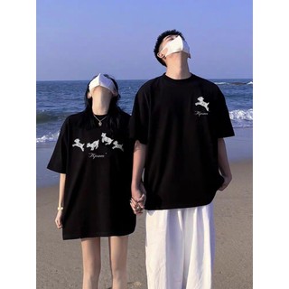Áo Thun Đôi Nam Nữ Mặc Cùng Người Yêu, Cặp Áo Phông Đôi Chất Liệu Prenium Cotton 100% hình Cừu Nhảy croptop nữ [A041]